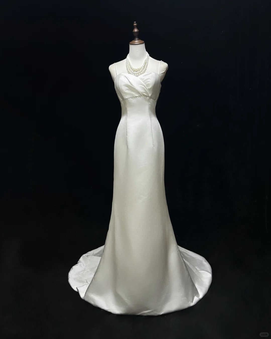 Elegant Spaghetti Straps Pleated Satin Floor Length Prom Dress Evening Dress Birthday Party Dress HZ0319