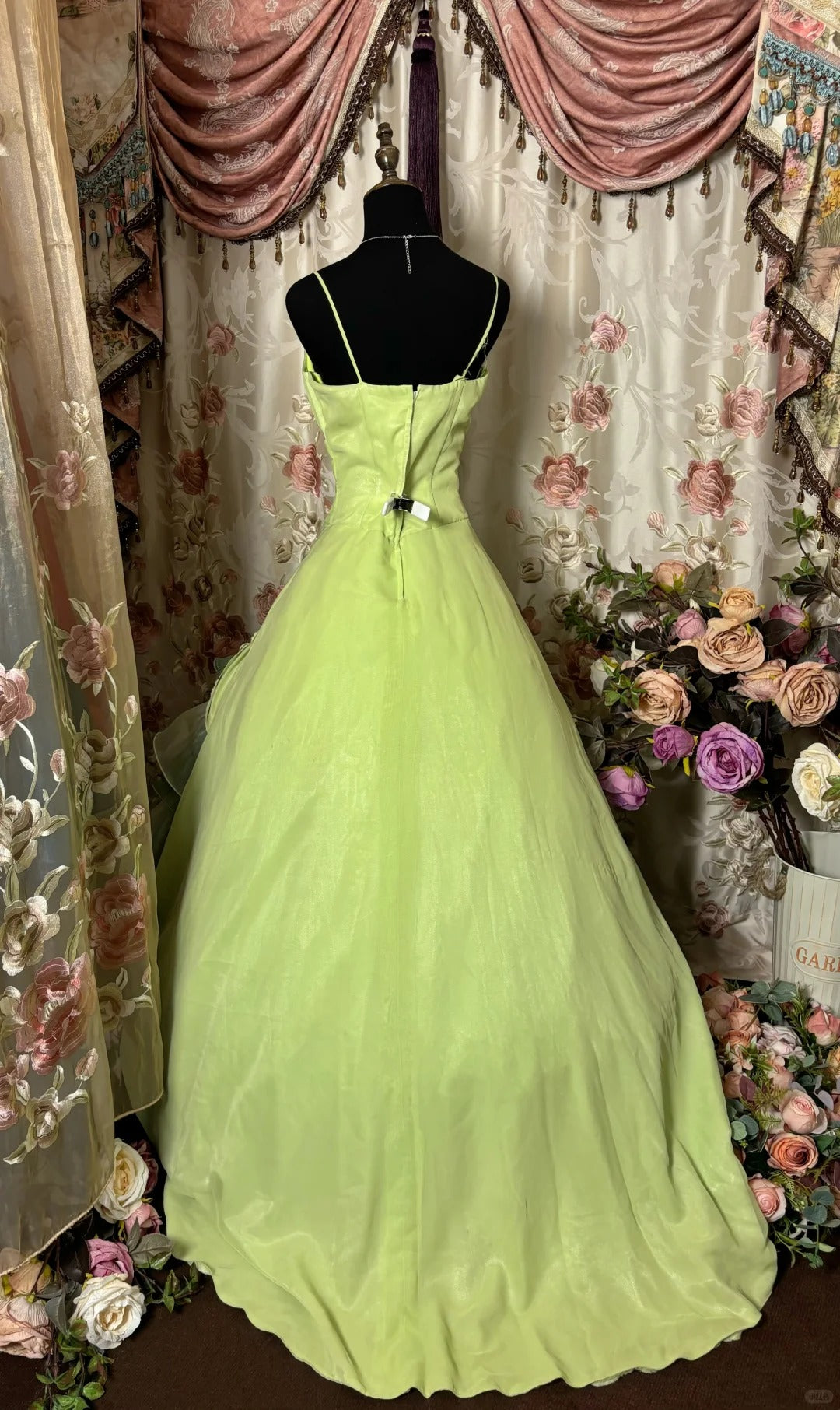 Cute Prom Dress Spaghetti Straps Pleated Tulle Ball Gown Evening Dress Birthday Party Dress HZ0319