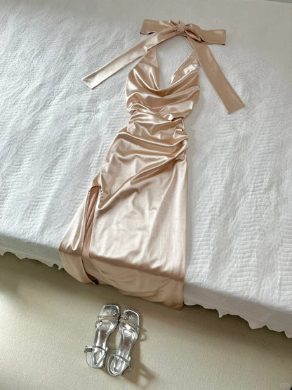 Sexy Prom Dress Halter Split Prom Dress Evening Dress Party Dress HZ0319