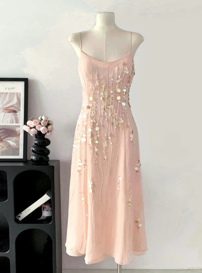 Sweet Prom Dress Spaghetti Straps Beading Sequins Prom Gown Party Dresses Dancing Dress HZ0319