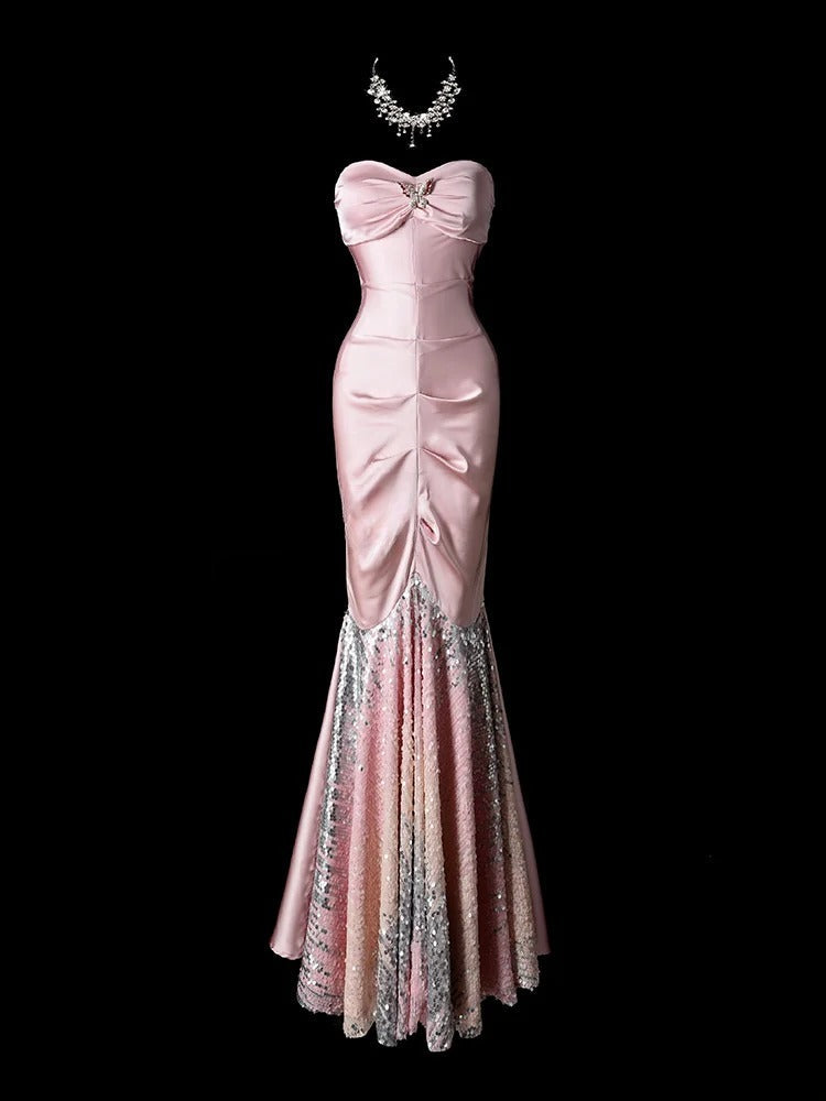 Sweet Prom Dress Sweetheart Pleated Mermaid Evening Dress Gala Dress Party Dress HZ0319