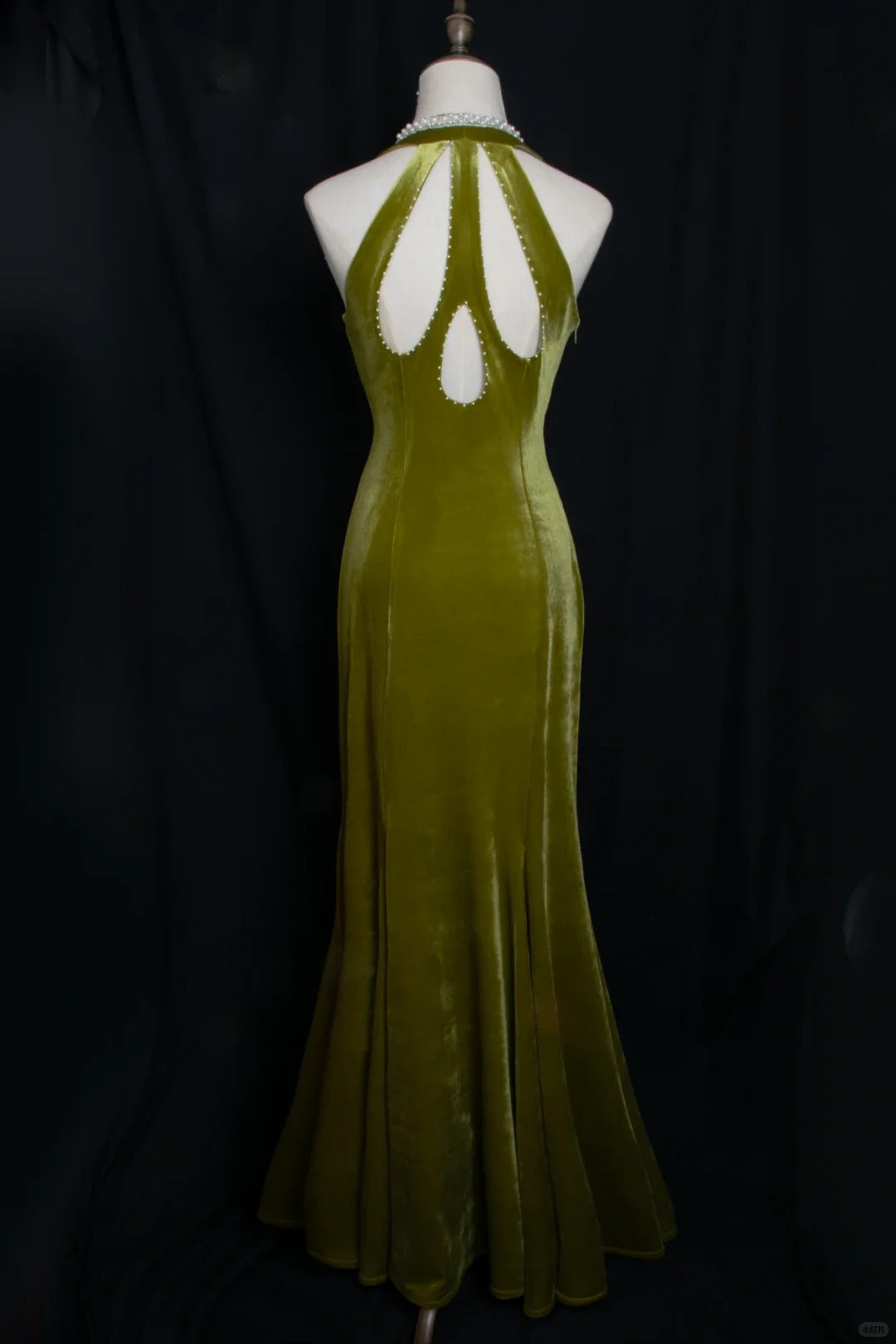 Gorgeous Prom Dress V-neck Pearl Birthday Party Dress Evening Dress Gala Dress HZ0319