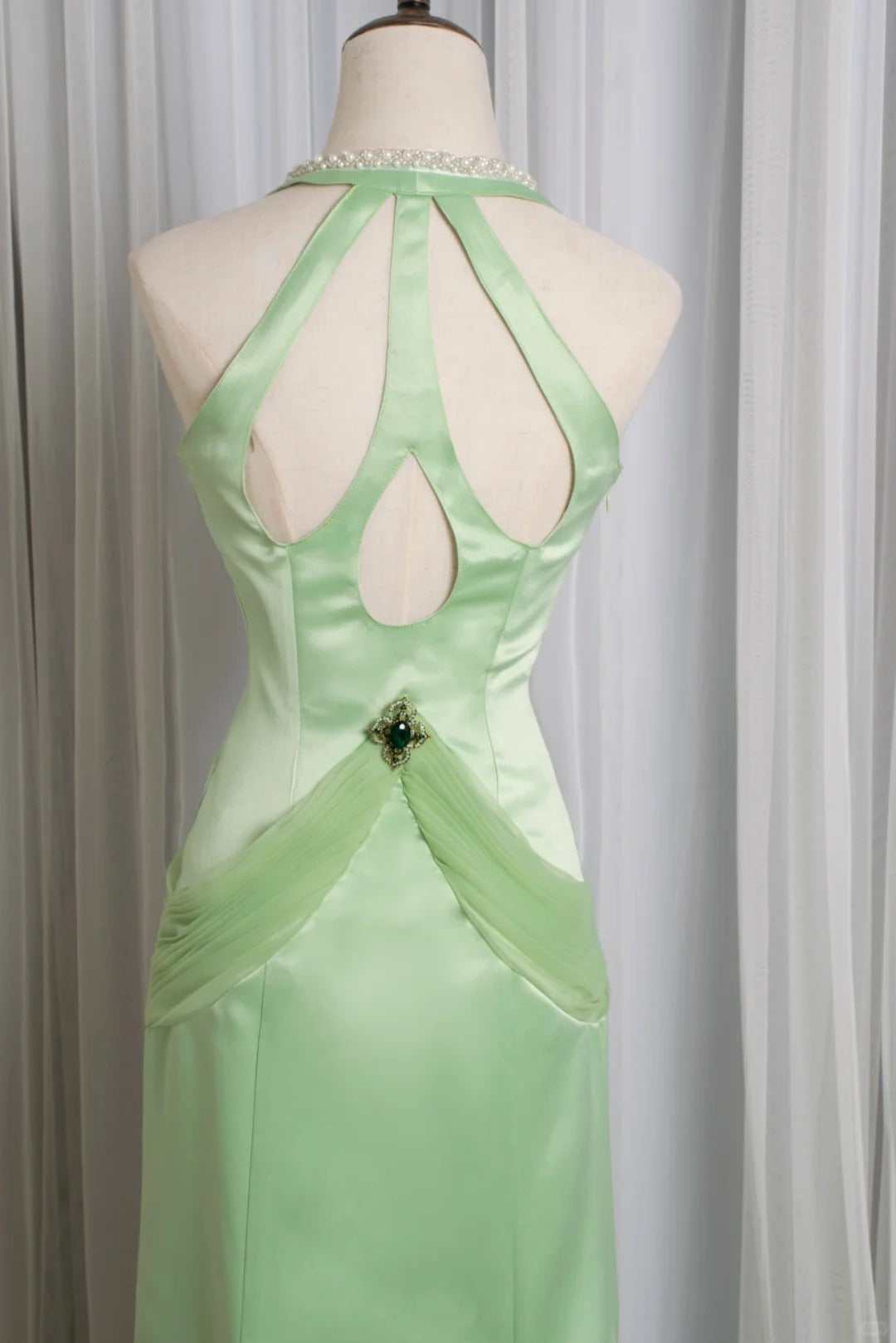 Elegant Prom Dress V-neck Pearl Mermaid Birthday Party Dress Evening Dress Gala Dress HZ0319