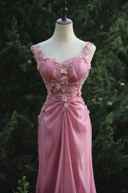 Sweet Prom Dress Appliques Pleated Gala Dress Birthday Party Dress Evening Dress HZ0319