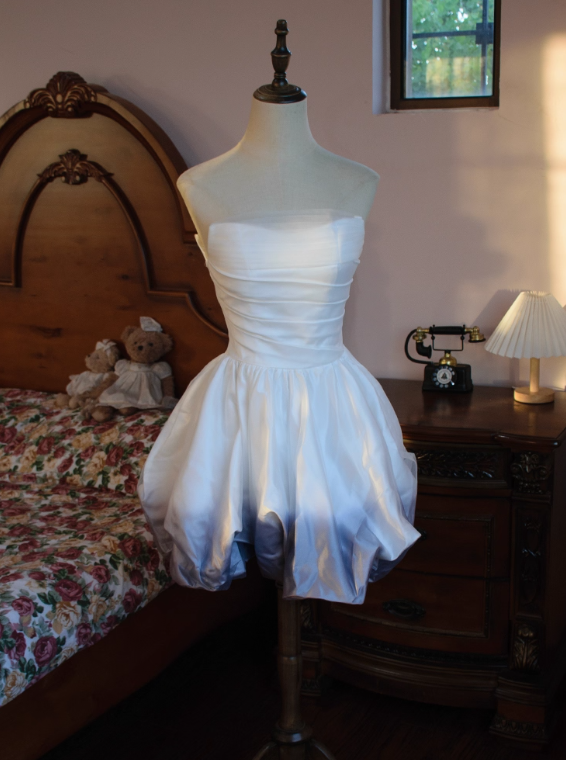 Cute Homecoming Dress Spaghetti Straps Pleated Short Prom Dress Birthday Party Dress Cocktail Dress HZ0319