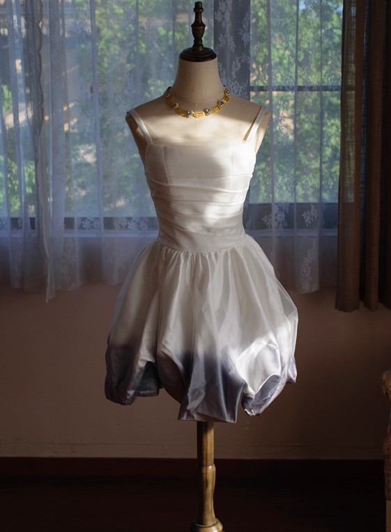 Cute Homecoming Dress Spaghetti Straps Pleated Short Prom Dress Birthday Party Dress Cocktail Dress HZ0319