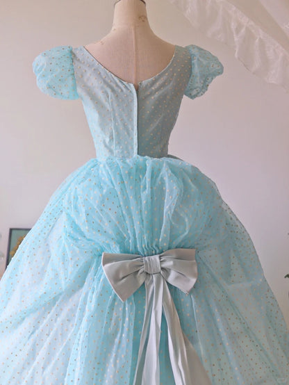 Cute Prom Dress Crew Neck Bowknot Ball Gown Sweet 16 Dress Evening Dress Birthday Party Dress HZ0319