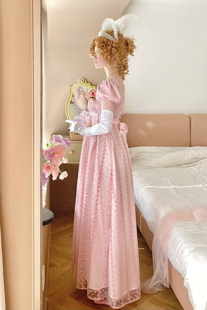 Sweet Prom Dress A Line Square Neck Floral Birthday Party Dress Evening Dress HZ0319