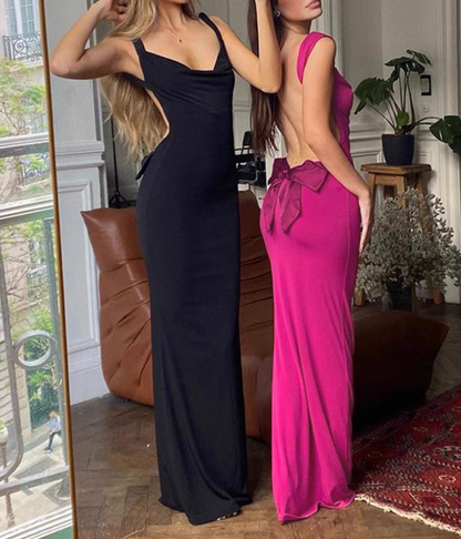 Minimalist Summer Dress Spaghetti Straps Backless Women Dress Vacation Outfits Party Dress HZ0319