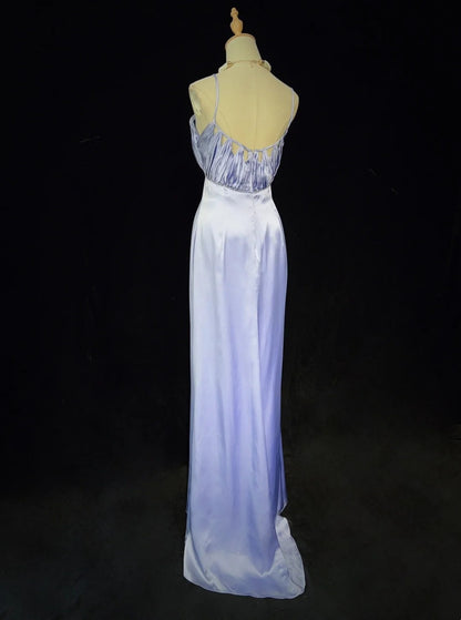 Elegant Prom Dress Spaghetti Straps Pleated Gala Dress Evening Dress Birthday Dress HZ0319