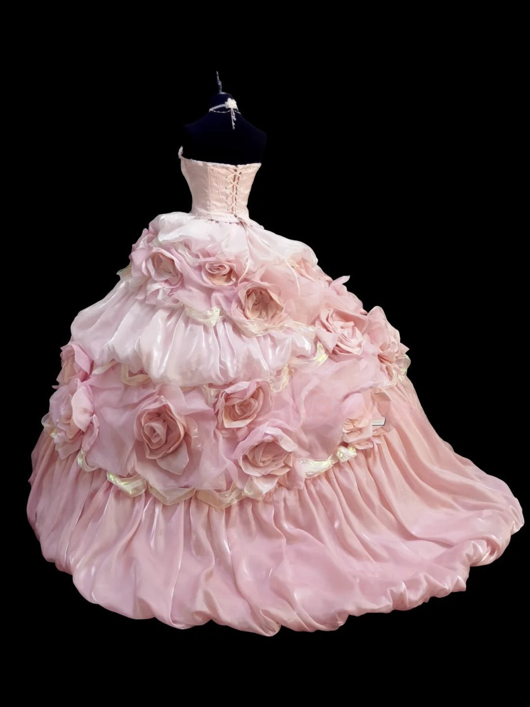 Sweet Prom Dress Strapless Pleated Ball Gown Quinceanera Dress Evening Dress HZ0319