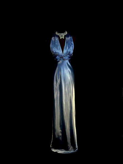 Elegant Prom Dress Gradient V-neck Pleated Gala Dress Evening Dress Party Dress HZ0319