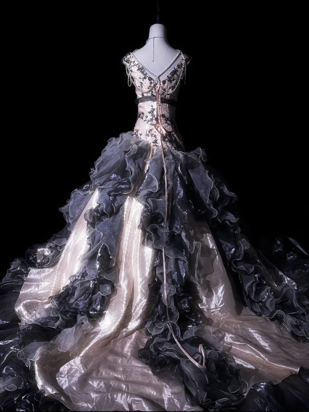 Stunning Prom Dress Crew Neck Ruffle Evening Dress Birthday Party Dress Quinceanera Dress HZ0319