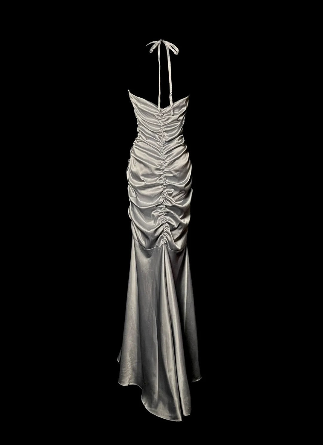 Stunning Prom Dress V-neck Pleated Long Mermaid Prom Dress Birthday Party Dress HZ0319