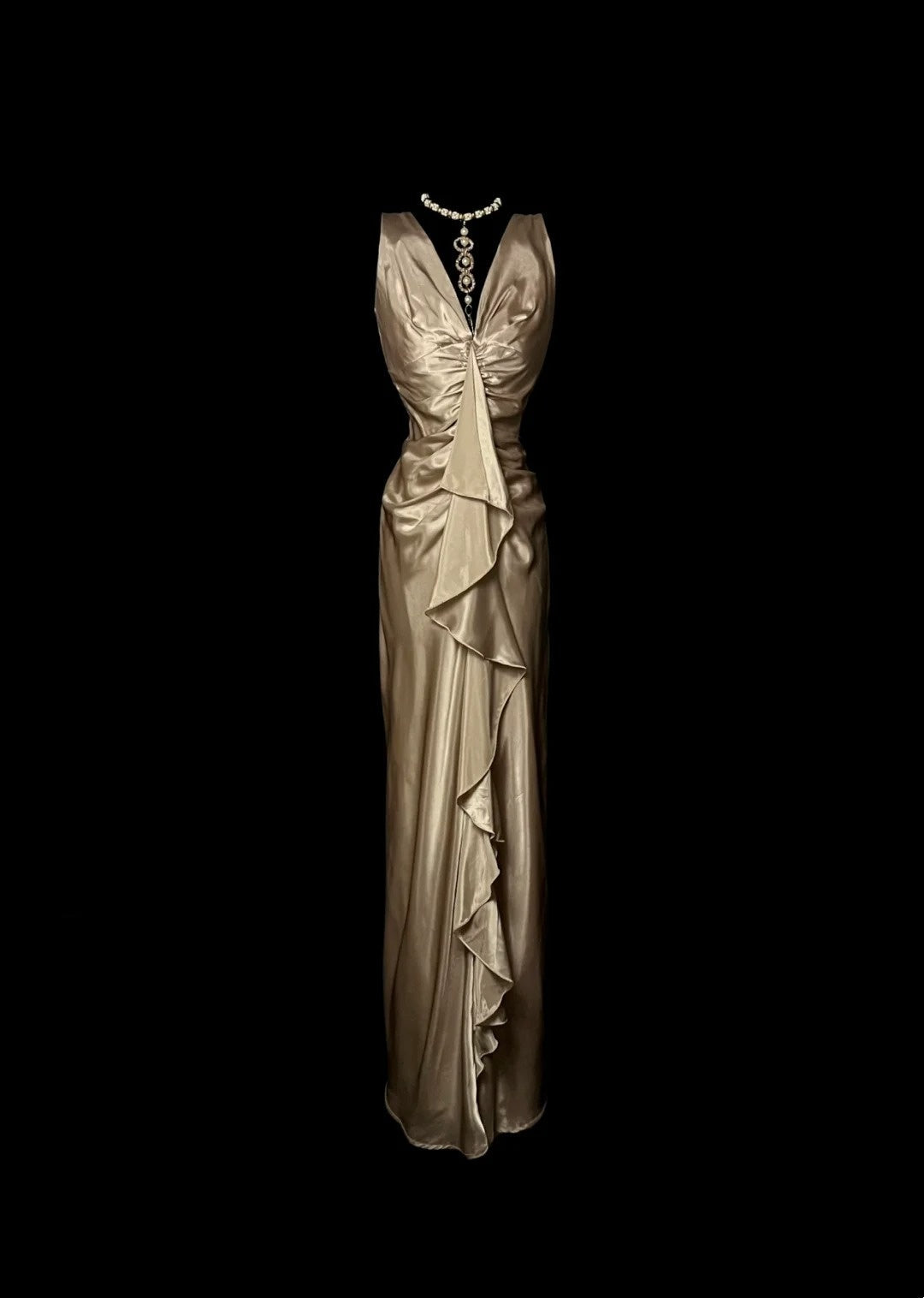 Gorgeous Prom Dress V-neck Pleated Long Prom Dress Evening Dress Birthday Party Dress HZ0319