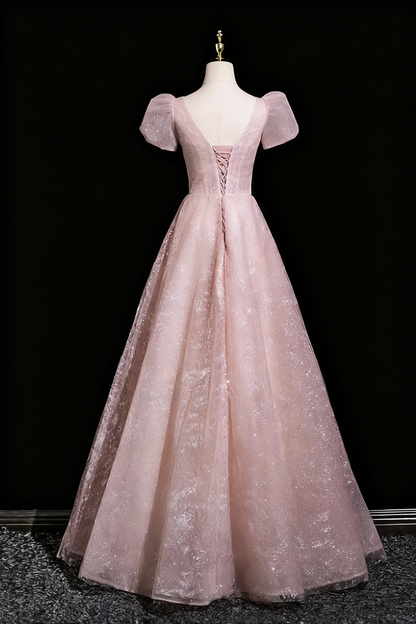 Elegant Prom Dress A Line V-neck Evening Gown Birthday Party Outfits HZ0319