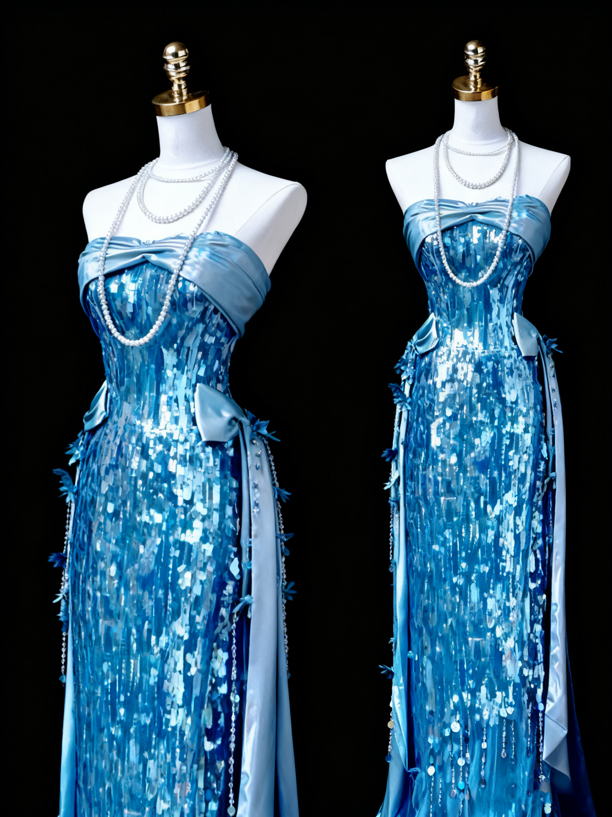 Shiny Prom Dress Strapless Pleated Cocktail Dress Evening Dress Birthday Party Dress HZ0319