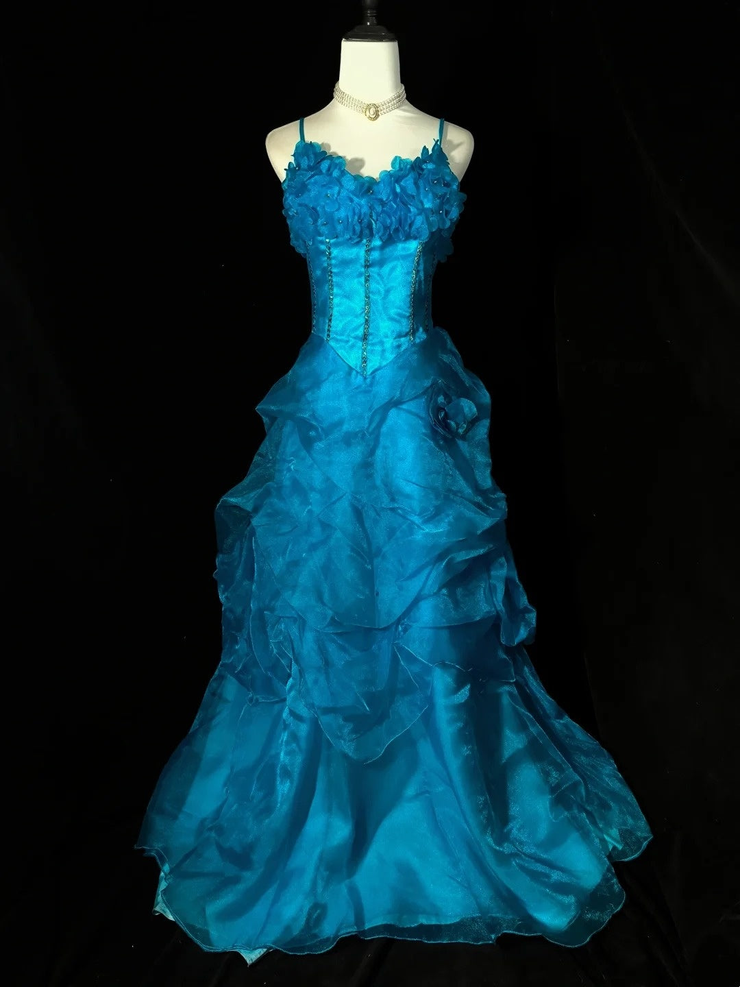 Vintage Prom Dress Spaghetti StrapsTulle Evening Dress Birthday Party Dress HZ0319