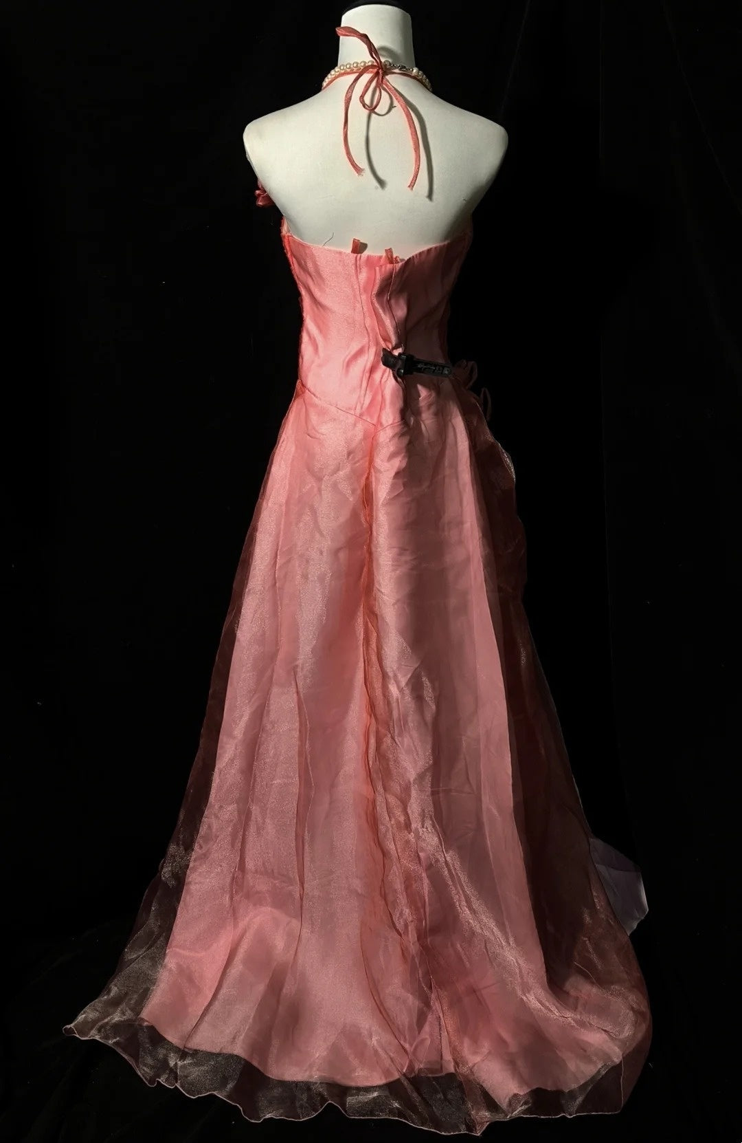 Beauty Prom Dress A Line Halter Pleated Tulle Evening Dress Birthday Party Dress HZ0319