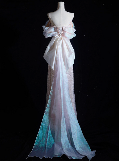 Luxury Prom Dress Off Shoulder Evening Dress Gala Dress Birthday Dress HZ0319