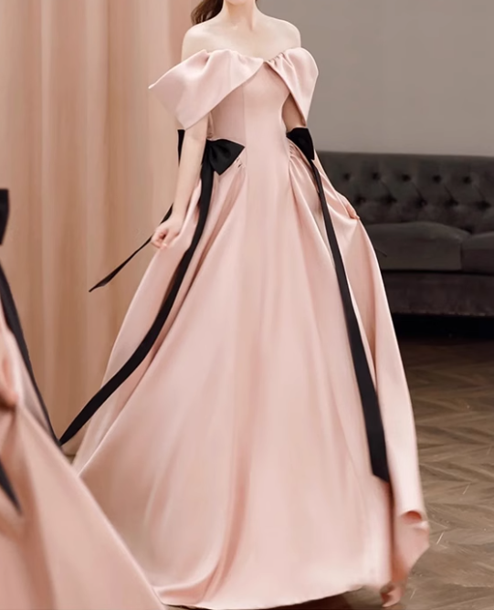 Pretty Prom Dress Off Shoulder Pleated Evening Dress Birthday Party Outfits HZ0319