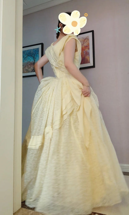 Cute Prom Dress Asymmetrical Neck Pleated Evening Dress Sweet 16 Dress Ball Gown HZ0319