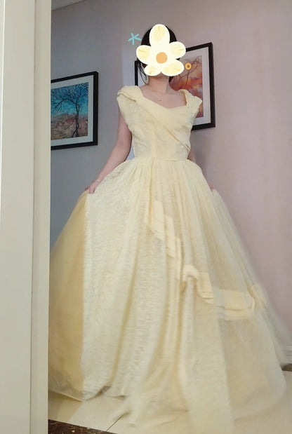 Cute Prom Dress Asymmetrical Neck Pleated Evening Dress Sweet 16 Dress Ball Gown HZ0319