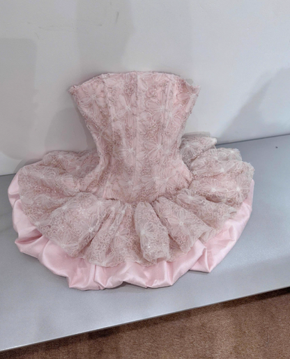 New Arrival Homecoming Dress Strapless Pleated Short Prom Dress Cocktail Dress Birthday Party Dress HZ0319