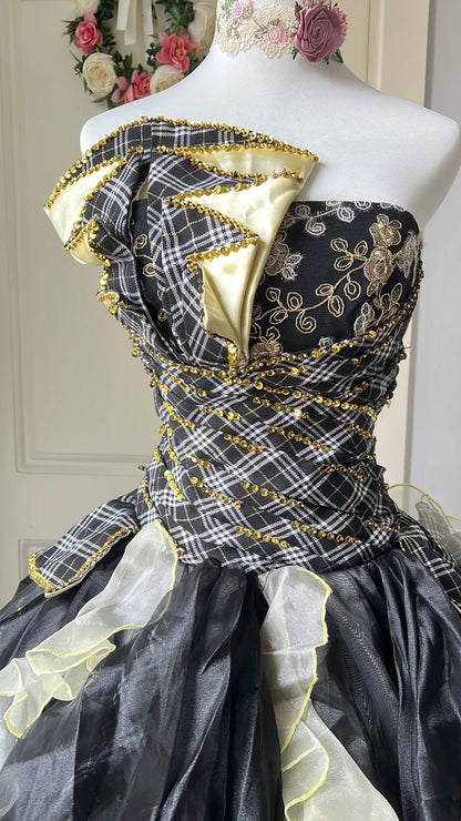 New Arrival Prom Dress Asymmetrical Neck Pleated Ball Gown Birthday Dress Evening Dress Sweet 16 Dress HZ0319