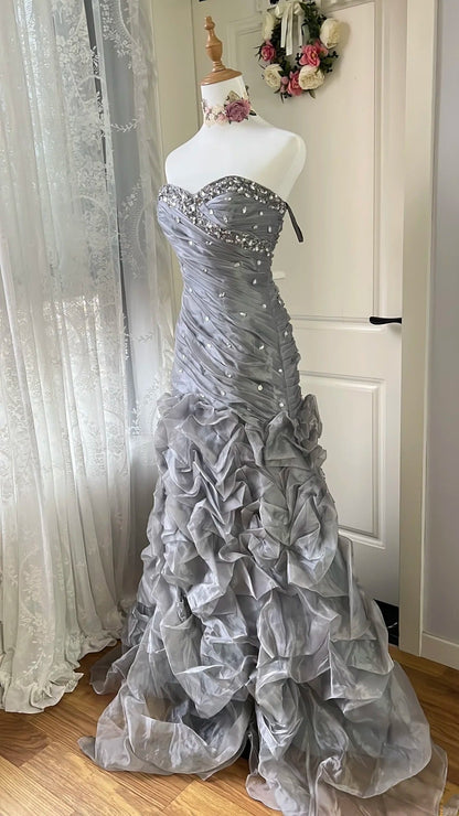 Charming Prom Dress Sweetheart Pleated Mermaid Evening Dress Gala Dress Birthday Party Outfits HZ0319