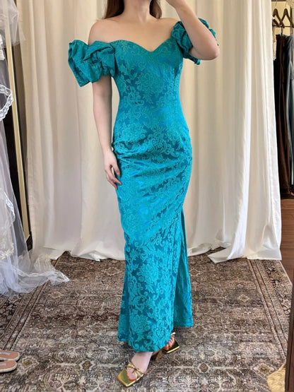 Gorgeous Prom Dress Off Shoulder Pleated Print Mermaid Gala Dress Evening Dress Formal Dress HZ0319