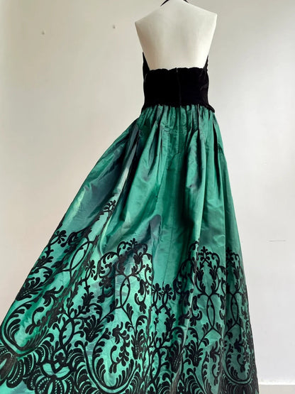 Elegant Prom Dress Halter Pleated Gala Dress Evening Dress Formal Dress HZ0319