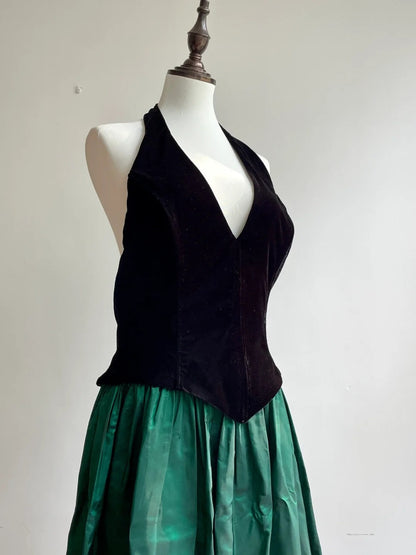 Elegant Prom Dress Halter Pleated Gala Dress Evening Dress Formal Dress HZ0319