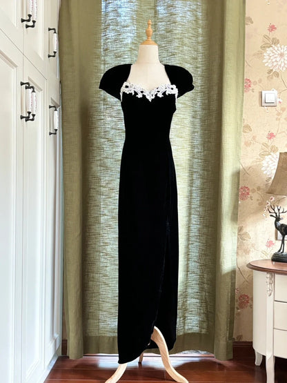 Elegant Prom Dress Black Sweetheart Evening Dress Gala Dress Formal Dress HZ0319