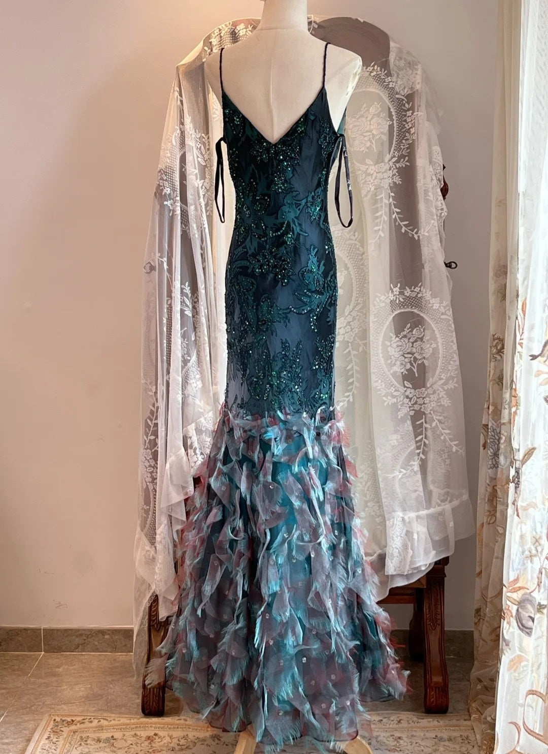 New Design Prom Dress Spaghetti Straps Mermaid Evening Dress Gala Dress Birthday Party Dress HZ0319