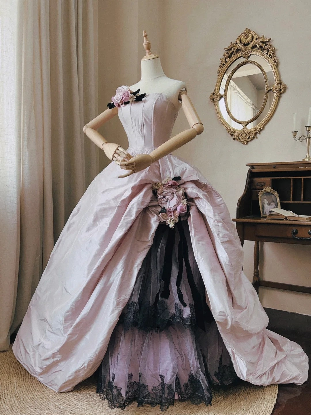 Elegant Prom Dress Strapless Pleated Tulle Quinceanera Dress Ball Gown Evening Dress HZ0319