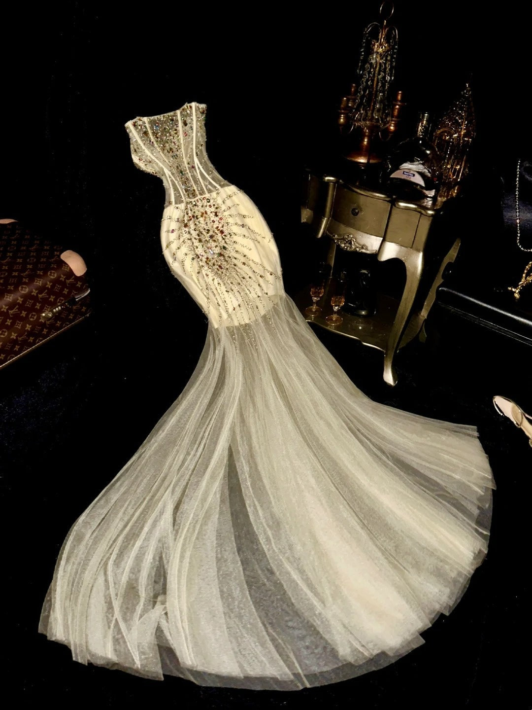 New Design Prom Dress Sweetheart Tulle Mermaid Birthday Party Dress Gala Dress Evening Dress HZ0319