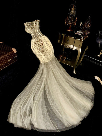 New Design Prom Dress Sweetheart Tulle Mermaid Birthday Party Dress Gala Dress Evening Dress HZ0319