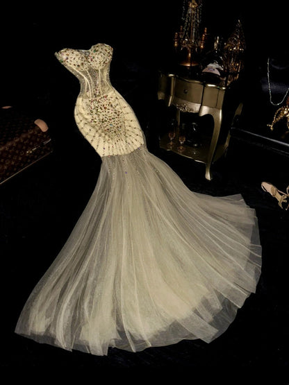 New Design Prom Dress Sweetheart Tulle Mermaid Birthday Party Dress Gala Dress Evening Dress HZ0319
