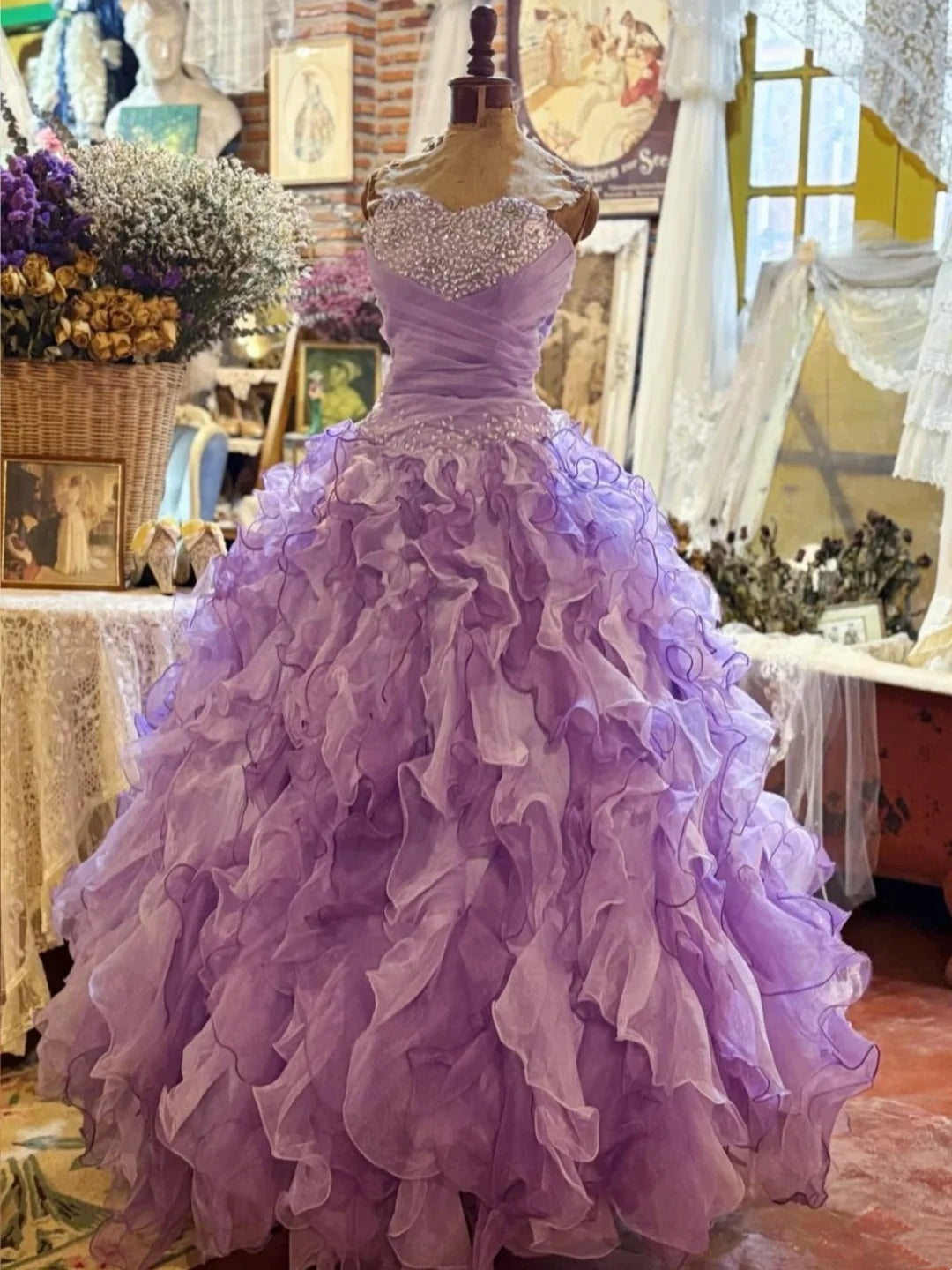 Pretty Prom Dress Sweetheart Pleated Ruffle Evening Dress Quinceanera Dress Ball Gown HZ0319