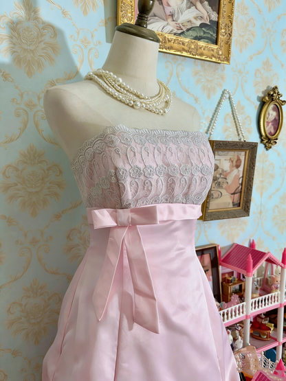 Stunning Prom Dress Light Pink Strapless Pleated Gala Dress Evening Dress Cocktail Dress HZ0319