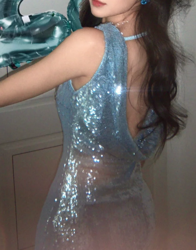 Shiny Homecoming Dress A Line Crew Neck Backless Short Prom Dress Birthday Party Outfits Cocktail Dress HZ0319