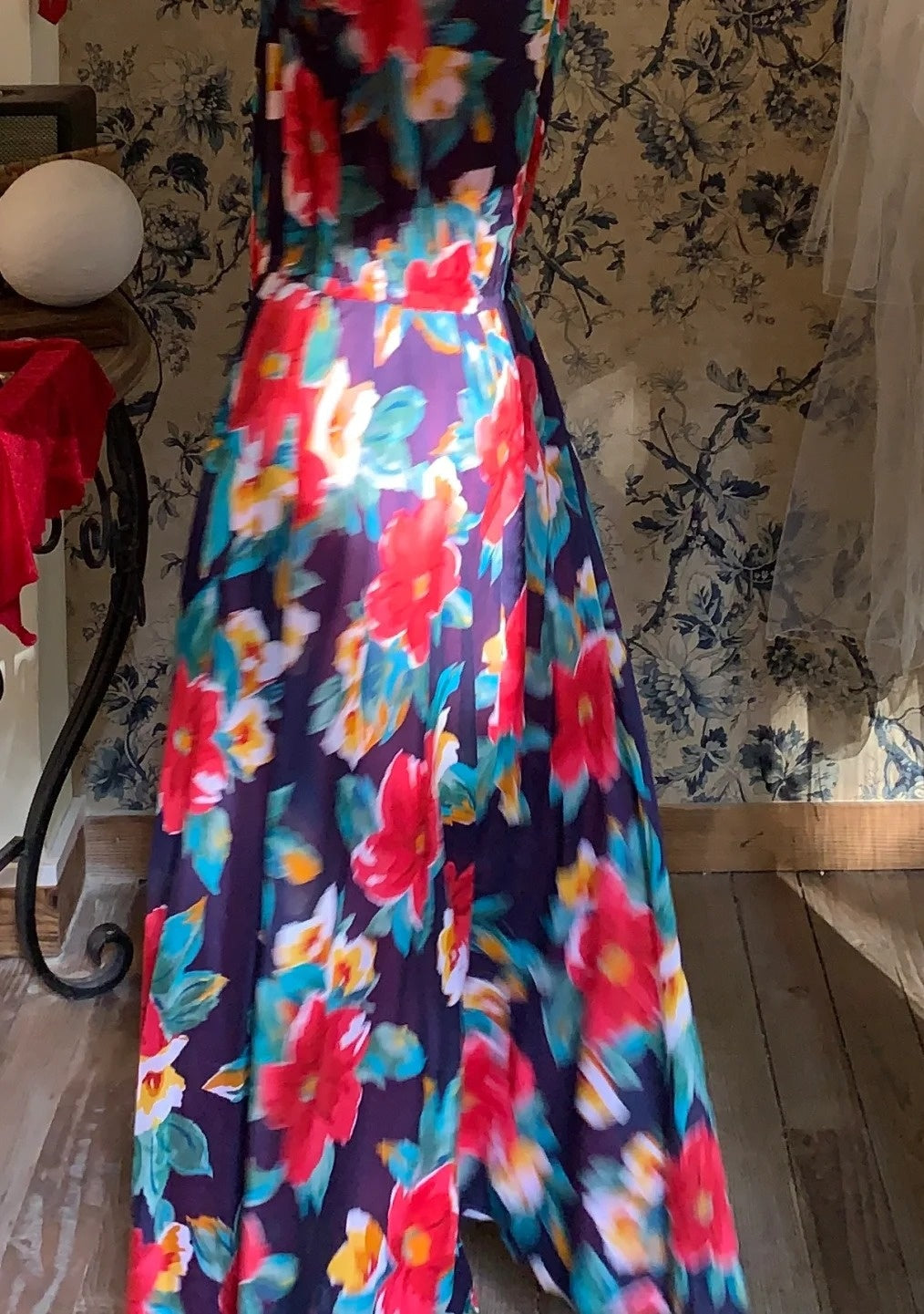 Colorful Prom Dress Crew Neck Print Gala Dress Cockatail Dress Evening Dress HZ0319