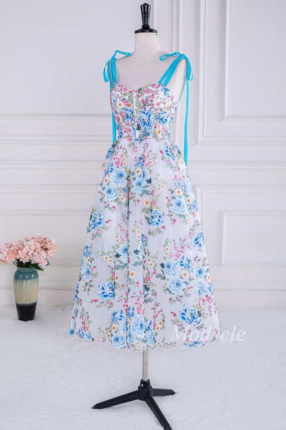 Floral Embroidery Sweetheart Lace-Up A-Line Prom Dress