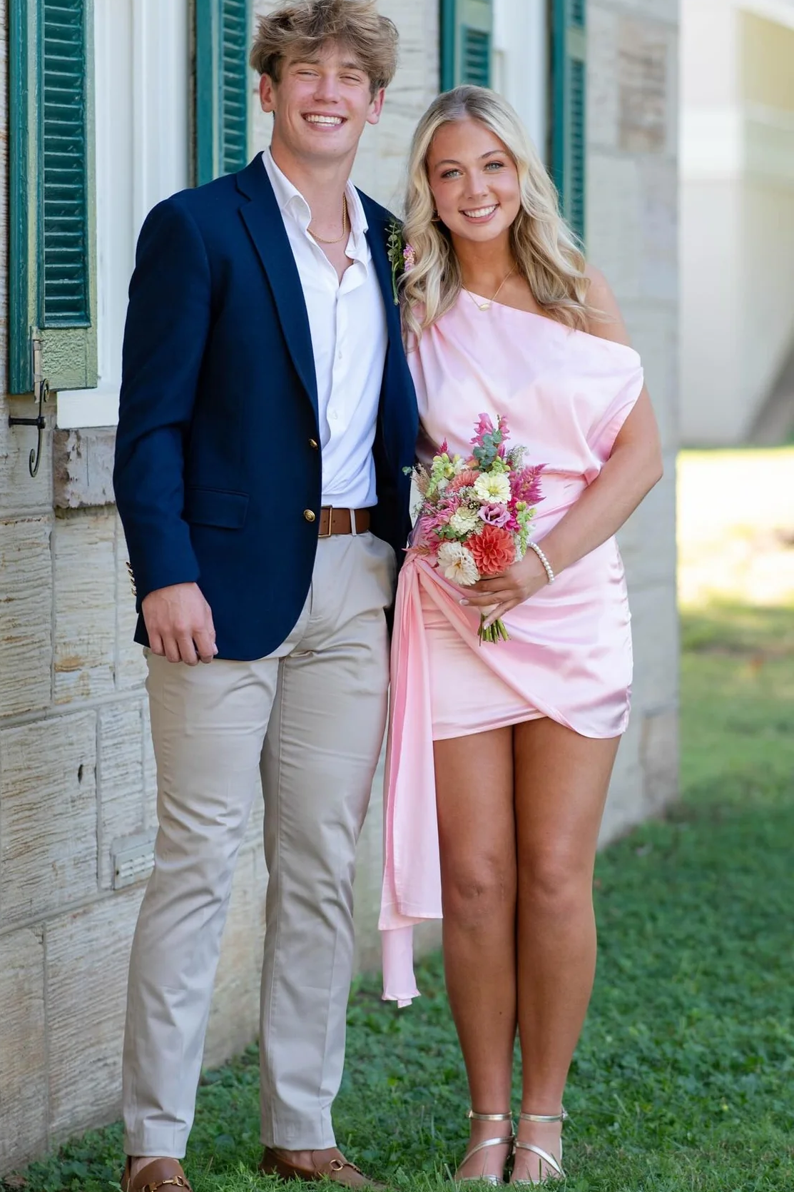 Pink One Shoulder Pleats Satin Sleeveless Bodycon Homecoming Dress