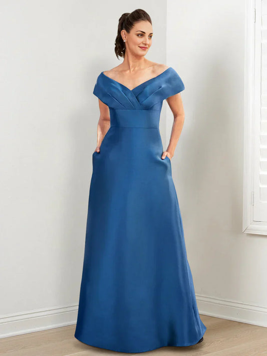 A-line/Princess and floor length style mother of the bride dress