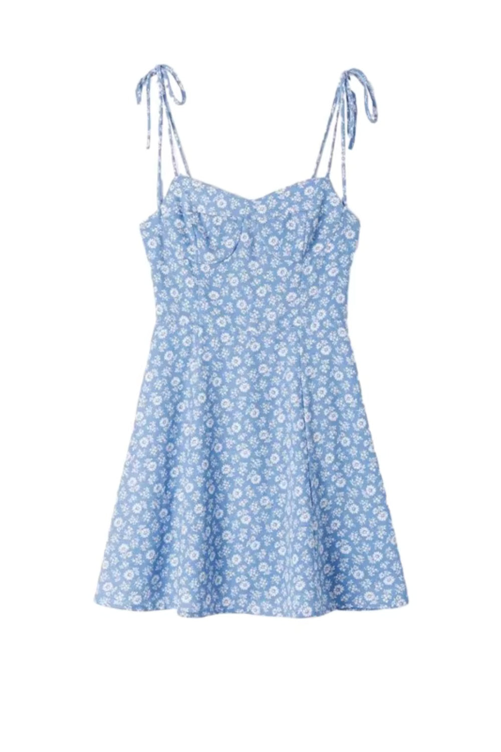Dopamine-inducing outfit: French romantic floral blue sundress, vacation style, beach dress, short skirt   11407