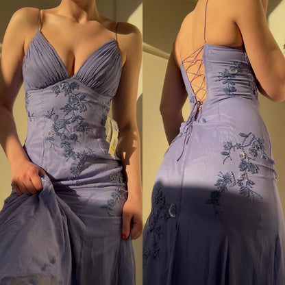 Aimishang Elegant Formal Dresses Spaghetti Straps Appliques A Line Long Prom Dresses Formal Women's Dresses