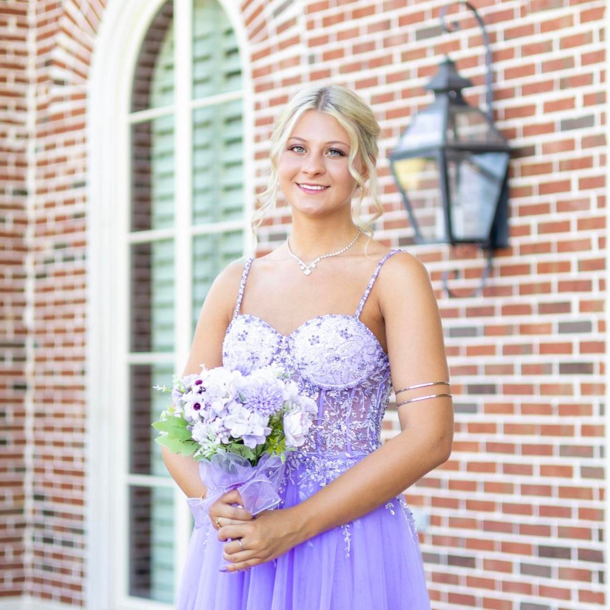 Vintage Lilac Applique Sequin Prom Dress Sweetheart A-Line Evening Dress Long Formal Dress HZ1024