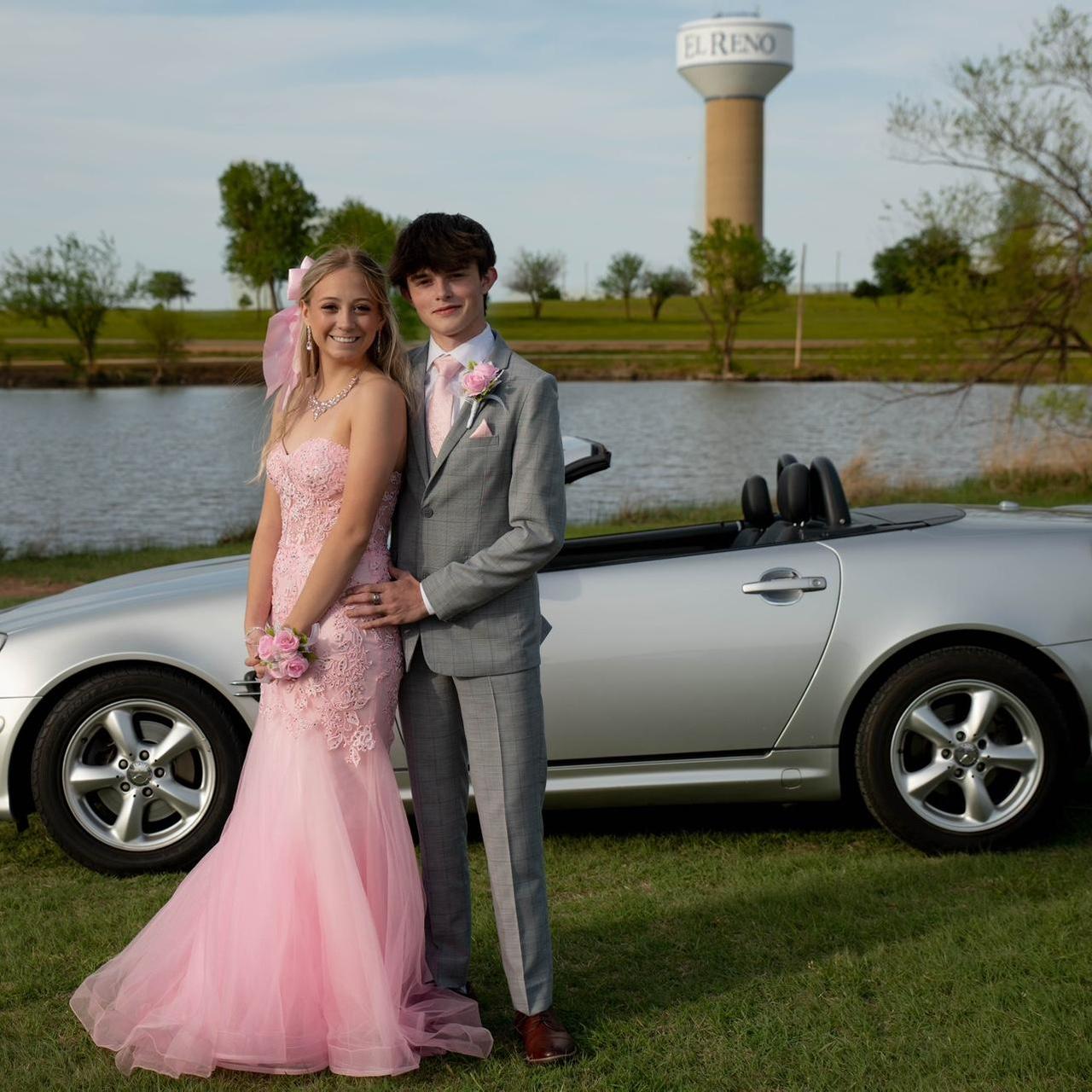 Pink strapless exquisite applique mermaid long tulle ball gown evening dress gh3002
